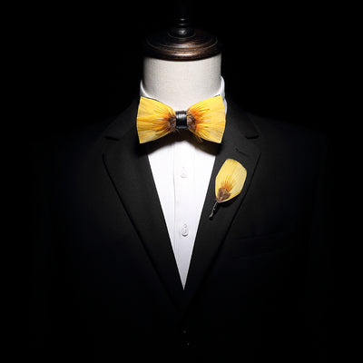 Broche Moño de Plumas para Padrino - Flor de Solapa Elegante - Image 23