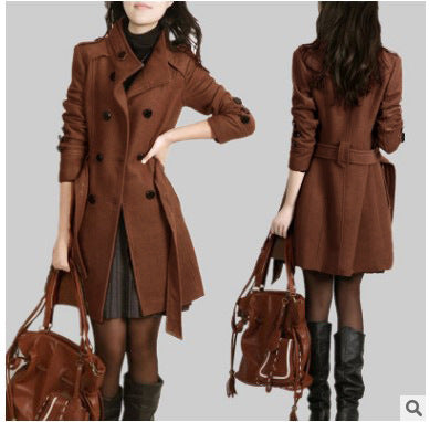 Abrigo de Lana Mujer Largo Estilo Coreano - Image 12