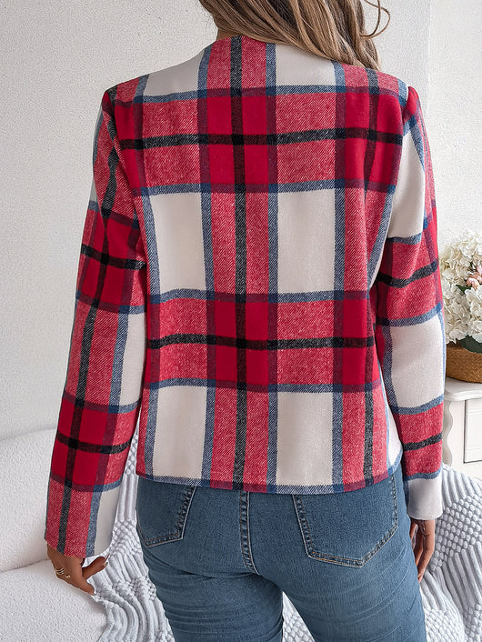 Conjunto de Tweed a Cuadros Manga Larga para Mujer - Image 21