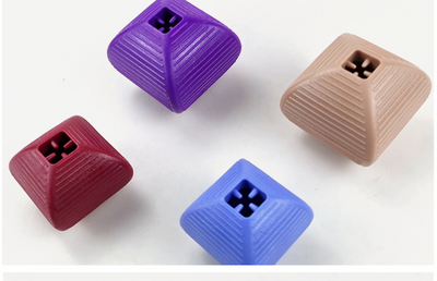 Purple TPR pet chew toy with ridged texture, designed for interactive play and teeth grinding for dogs. - Image 7