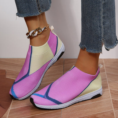 Tenis Casuales para Mujer con Tejido Volador y Bloques de Color - Image 14