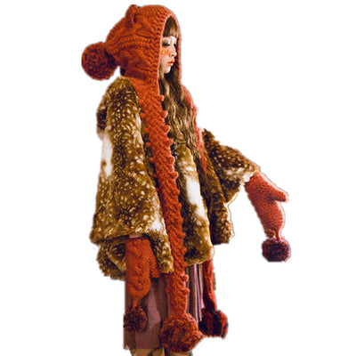 Gorro y Bufanda de Lana Tejida a Mano para Mujer - Image 2