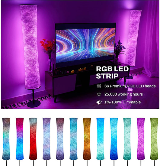 Lámpara de Piso Circular RGB con Control por App - Image 10