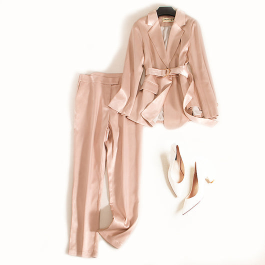 Blazer Satinado Casual para Mujer con Cintura Ajustada - Image 9
