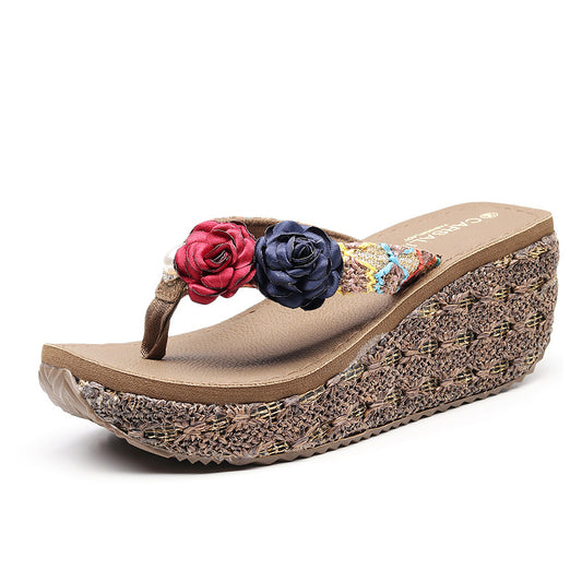 Sandalias Plataforma Bohemias para Playa - Chanclas Cómodas para Mujer