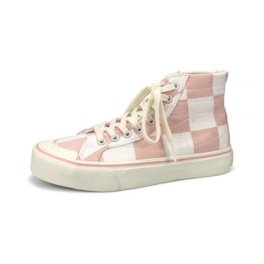 Zapatillas de Lona a Cuadros para Mujer Caña Alta - Image 10