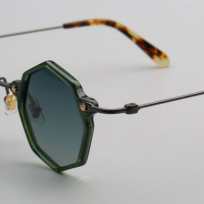 Gafas de Sol Polarizadas Geométricas Retro - Estilo Poligonal Vintage - Image 7