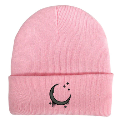 Gorro de Lana Tejido con Diseño de Luna y Estrellas para Otoño Invierno - Image 7