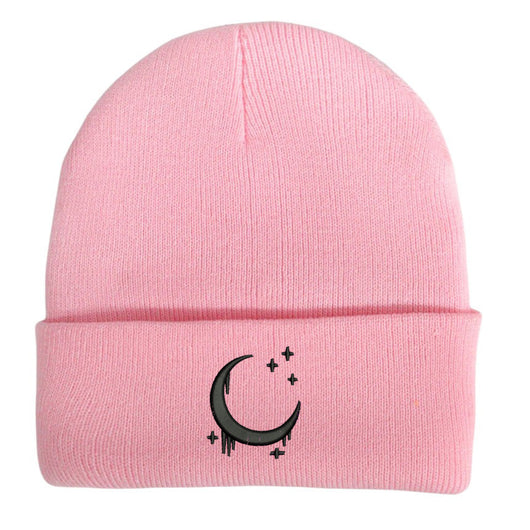 Gorro de Lana Tejido con Diseño de Luna y Estrellas para Otoño Invierno - Image 7