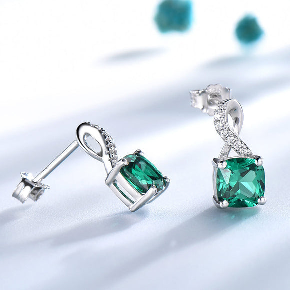 Aretes de Esmeralda con Diamantes
