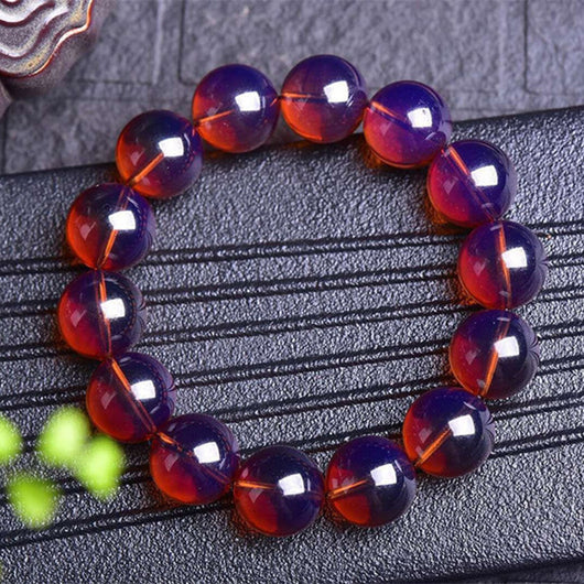 Pulsera de Ámbar Azul con Cera de Abeja para Hombre y Mujer - Image 6