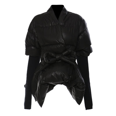 Chaqueta de Algodón Ajustada con Costuras de Camuflaje y Puños Tejidos - Image 5