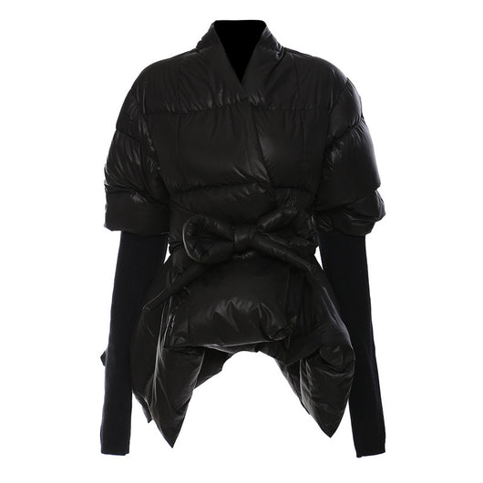 Chaqueta de Algodón Ajustada con Costuras de Camuflaje y Puños Tejidos - Image 5
