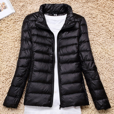 Chaqueta Acolchada Ligera para Mujer con Cuello Alto