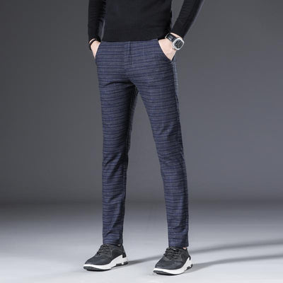 Pantalones Casuales Slim Fit Elásticos con Acabado Cepillado para Hombre - Image 7