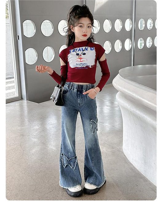 Pantalones Vaqueros Elásticos Casuales Versátiles para Niñas - Image 16