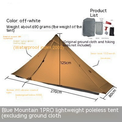 Carpa de Camping Impermeable sin Varillas - Image 3