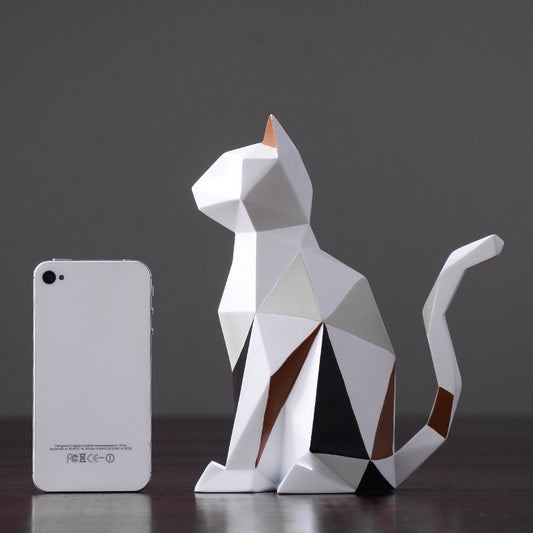 Adornos Decorativos Minimalistas Geométricos en Resina - Figuras de Animales para Hogar