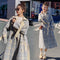 Chaqueta de Lana a Cuadros Azul Acolchada