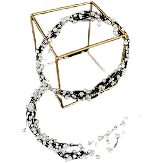 Diadema de Perlas Hecha a Mano para Novia Estilo Hada Mágica - Image 8