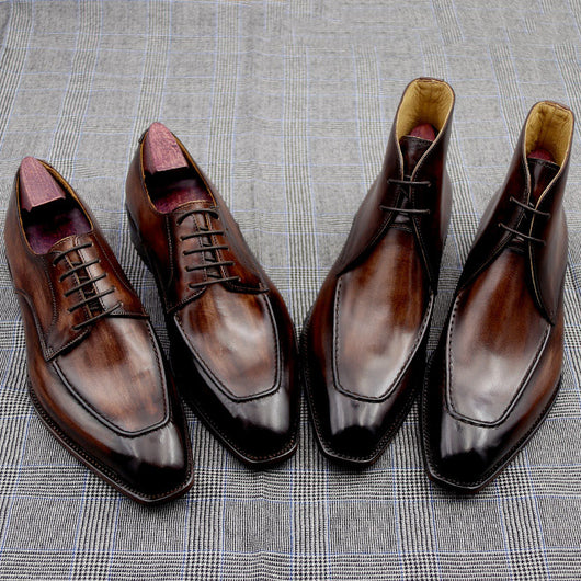Botas de Cuero Artesanales para Hombre con Suela de Piel Vacuna