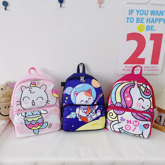Mochila Escolar Infantil con Diseño de Gato Kawaii - Image 9