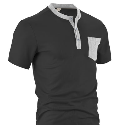 Henley de Punto Waffle Bloques de Color - Poliéster Resistente - Image 5