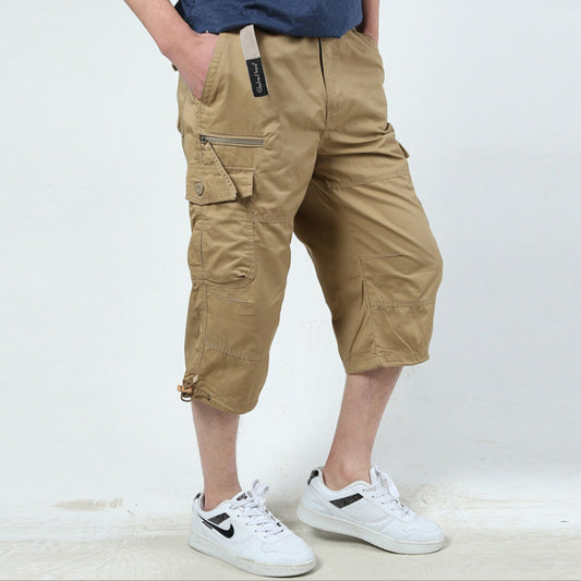 Pantalones Cortos Sueltos Tipo Capri de 7 Puntos para Hombre - Comodidad Estival