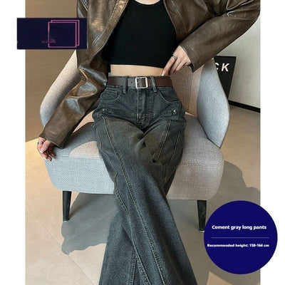 Jeans Cintura Alta Gris Cemento Corte Recto Efecto Adelgazante - Image 6