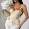 Blusa Asimétrica Floral con Volantes