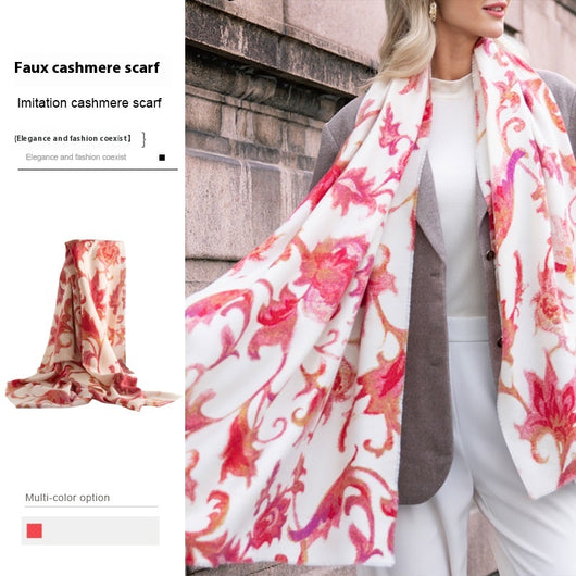 Bufanda de Cashmira Artificial para Mujer - Diseño Elegante e Impreso para Invierno - Image 10