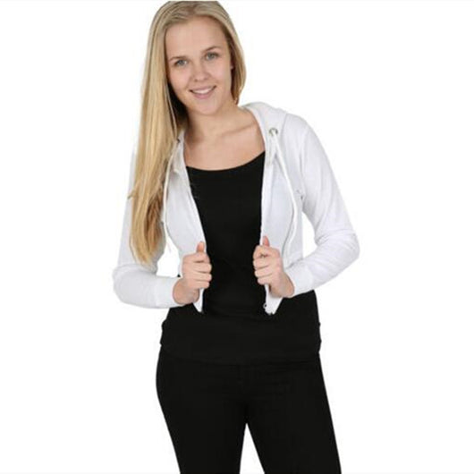 Suéter Corto con Capucha y Cierre para Mujer - Image 11