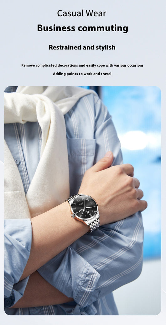 Reloj de Pulsera Ejecutivo en Acero con Escala Romana - Image 9