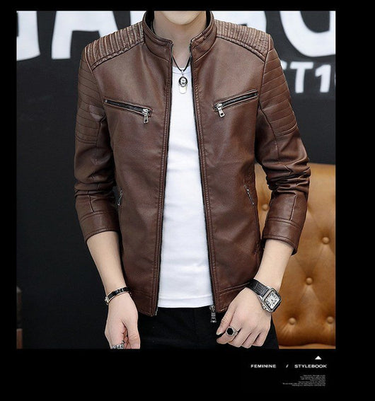 Chaqueta de Cuero para Hombre Primavera Otoño - Image 10