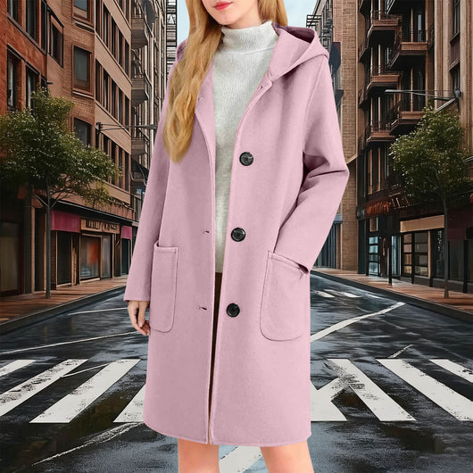 Abrigo de Lana Reversible para Mujer con Capucha - Image 19