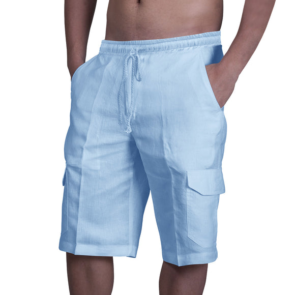 Pantalones Cargo de Playa para Hombre con Múltiples Bolsillos