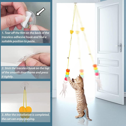 Juguete Interactivo Retráctil para Gatos con Catnip - 200cm de Diversión - Image 12