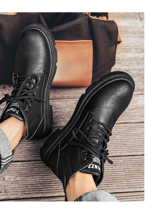 Botas Martin de Cuero para Hombre - Estilo Retro Versátil - Image 10