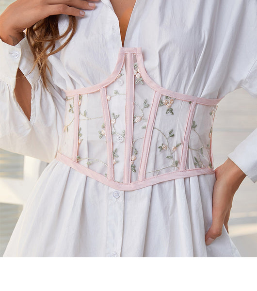 Faja Reductora Femenina con Malla Elástica y Detalles Bordados - Image 13
