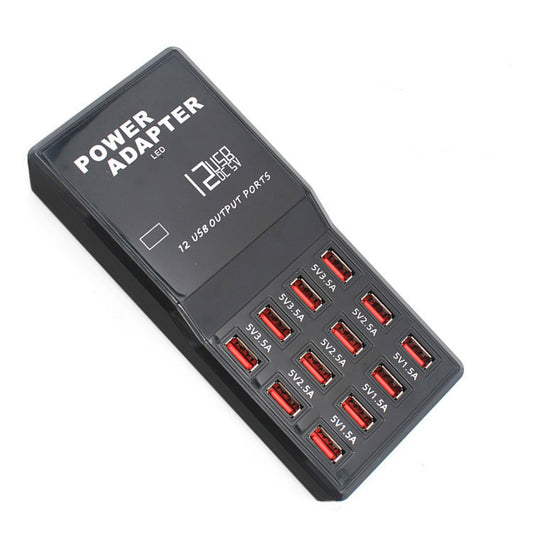 Cargador Inteligente USB de 12 Puertos para Móviles