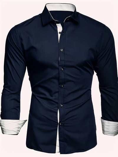 Camisa Manga Larga Bicolor para Adolescentes - Estilo Casual y Moderno