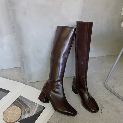 Botas Altas Knight de Tacón Grueso para Mujer - Image 6