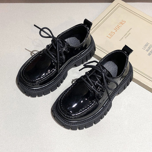 Zapatos Infantiles Formales Estilo Inglés con Suela Gruesa - Image 6