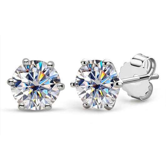 Aretes de Cristal de 1 Quilate Plata de Ley S925 para Mujer - Image 18