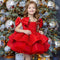 Vestido Princesa Niña Falda Tutú Rojo con Lentejuelas y Moño