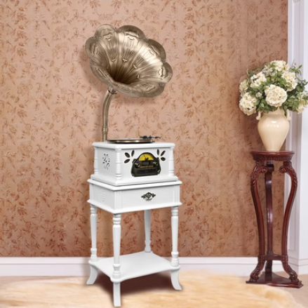 Tocadiscos Vintage Clásico para Sala de Estar con Estéreo Integrado