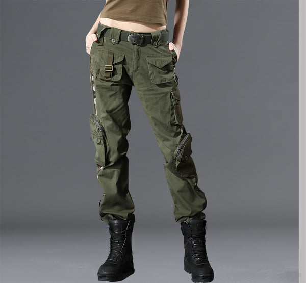 Pantalones de Trabajo Rectos Cintura Alta Holgados para Mujer