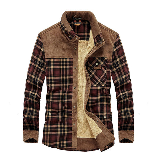 Cardigan Grueso de Forro Polar para Hombre - Cuadros Cálidos Otoño Invierno - Image 2