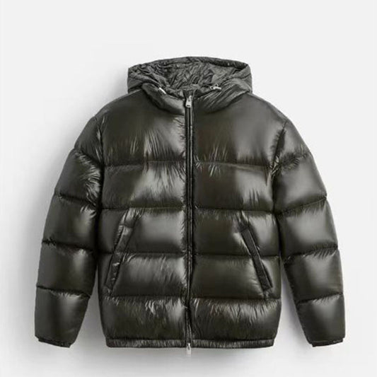 Chaqueta Negra de Algodón con Capucha - Estilo Casual