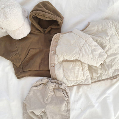 Sudadera Infantil con Capucha y Bolsillo Frontal en Polar Cómodo